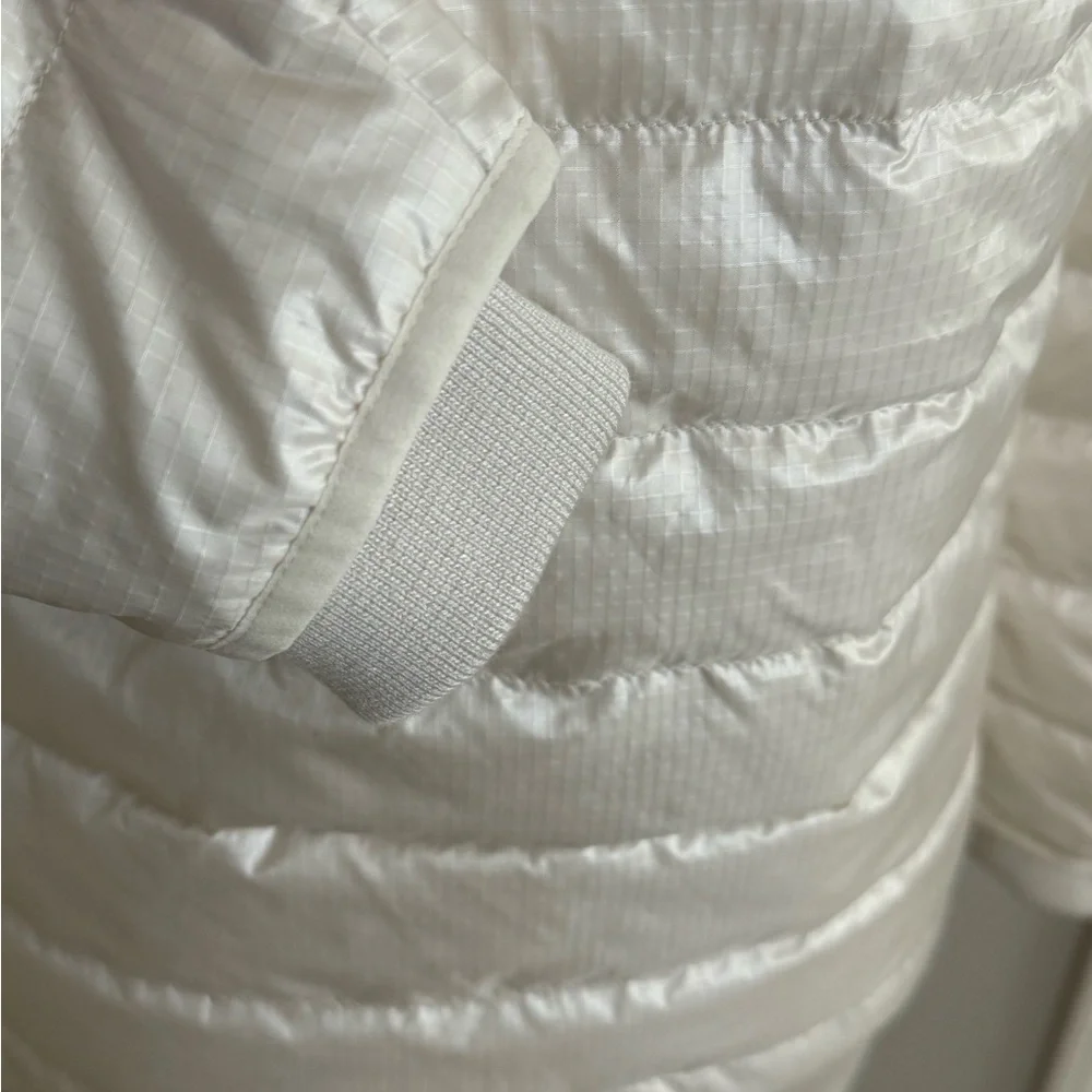 J. CREW Lightweight Down‎ Puffer Jacket Coat Snow Bunny Ivory Size XXXS Winter